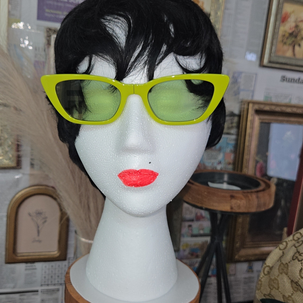 Fendi Neon Green Cat-Eye Sunglasses